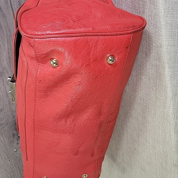 DKNY Red/Orange Leather Handbag - Picture 10 of 16